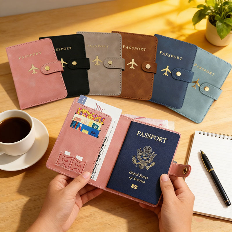 Travel Accessories Wallet - Capa de Couro para Passaporte e