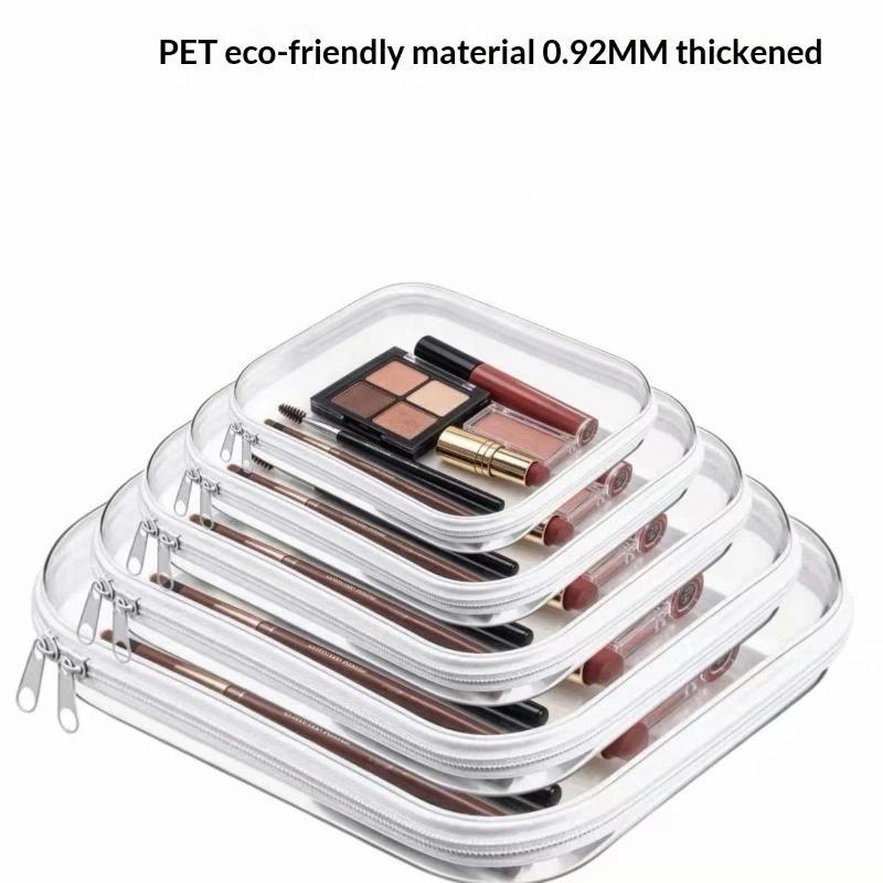 Travel Accessories Jewelry - Bolsa rígida com zíper, transparente, empilhável,