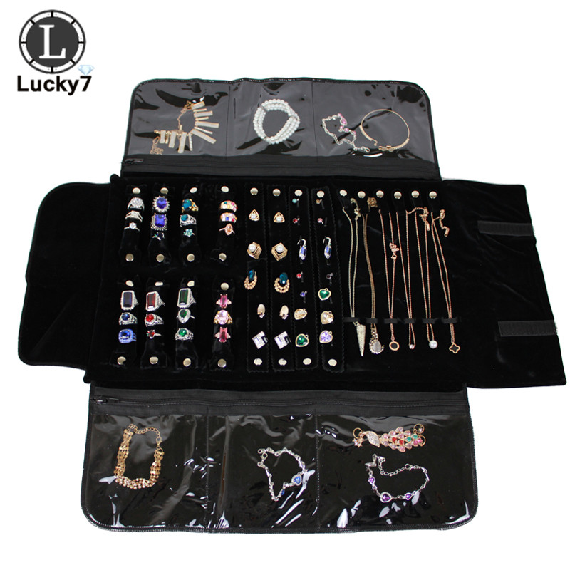 Portátil zíper veludo jóias ro - Travel Accessories Jewelry avaliação e preço