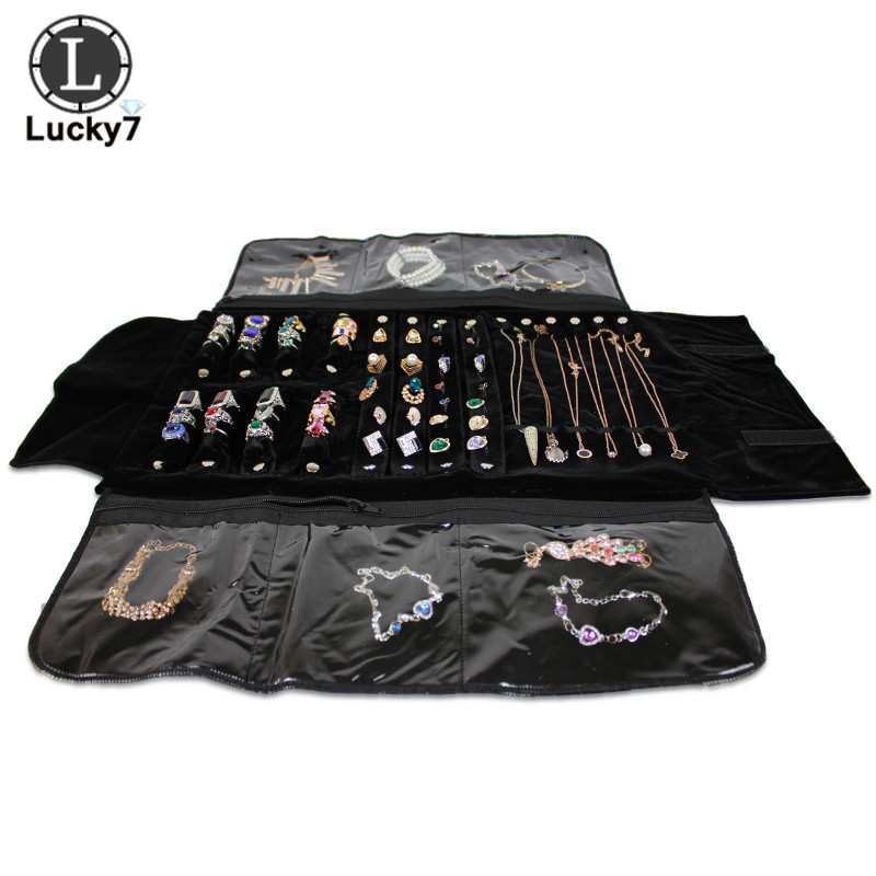 Portátil zíper veludo jóias ro - Travel Accessories Jewelry avaliação e preço