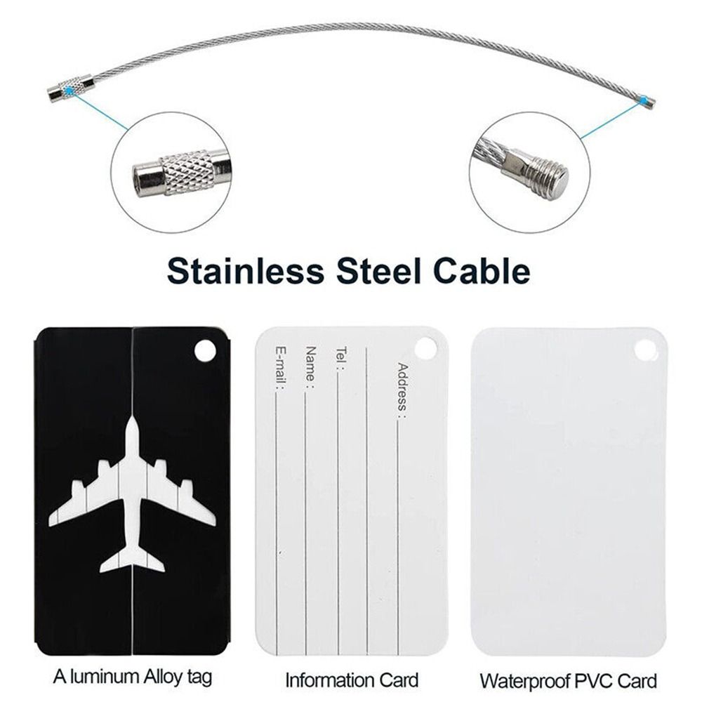 Alumínio Bagagem Tags com Cord - Travel Accessories India avaliação e preço